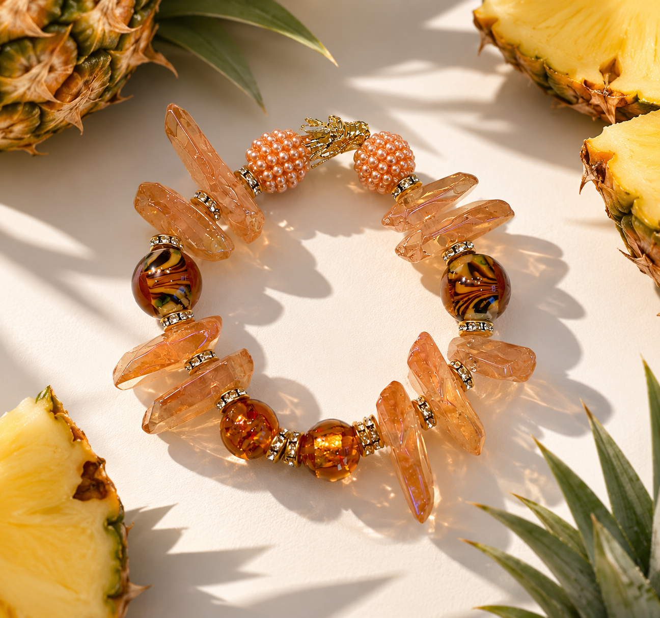 Amber Crystal Bracelet