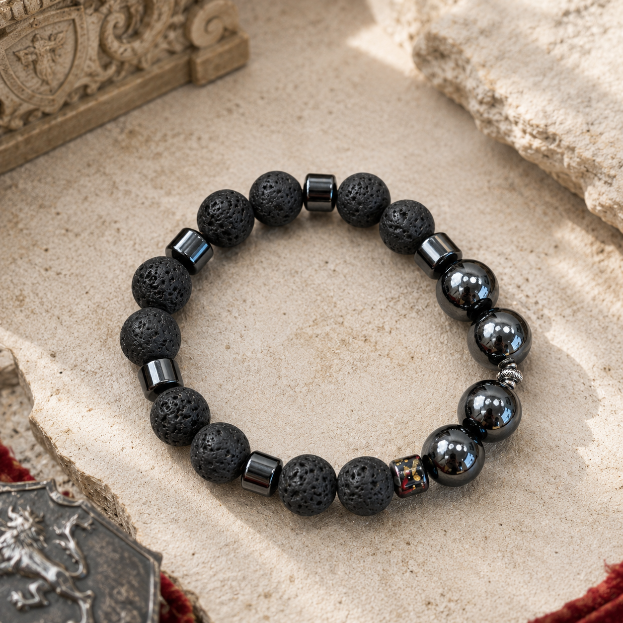 Obsidian Lava Bracelet